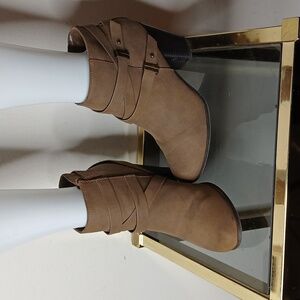 Charlotte Russe brown strappy ankle booties size 8